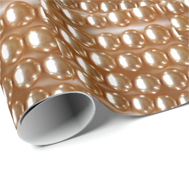 Perlen - Vintage-Schmuck Geschenkpapier (Rolleneckpunkt)
