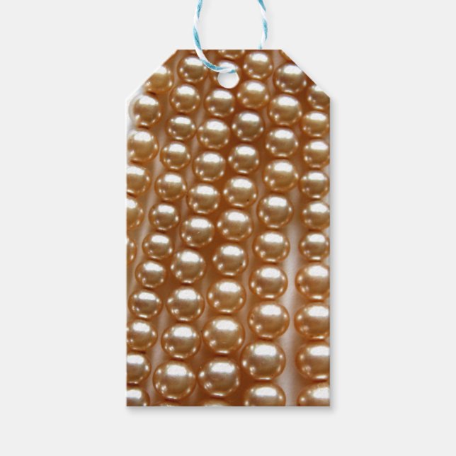 Perlen - Vintager Schmuck Geschenkanhänger (Vorderseite)