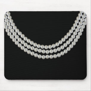 Perlenfolge auf schwarz mousepad