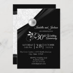 Perlenjubiläumsdesign - Schwarz und Weiß Einladung<br><div class="desc">🥇 ORIGINAL COPYRIGHT ART DESIGN VON Donna Siegrist NUR AUF ZAZZLE VERFÜGBAR! Jubiläum Party und Veranstaltung Einladung Vorlagen bereit für Sie zu personalisieren. Ein modernes Design, das durch einfaches Ändern des Wortlauts für jede Art von Party oder Veranstaltung angepasst werden kann. ✔: NUR DIE VORLAGENBEREICHE ÄNDERN! 😀 Sie können bei...</div>