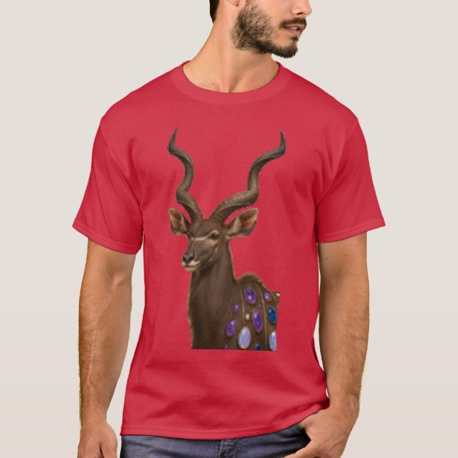 Perlenmajestät Der Große Kudu T-Shirt (Vorderseite)