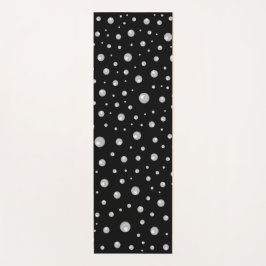 Perlenmuster auf schwarzem Hintergrund Yogamatte