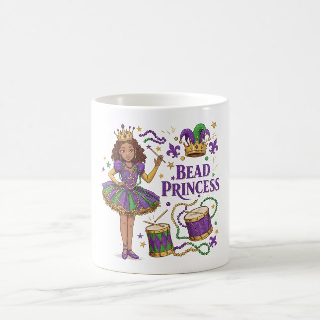 Perlenprinzessin - Mardi Gras Kaffeetasse (Mittel)