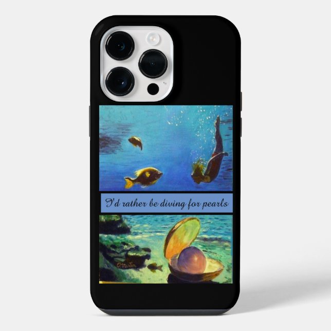 Perlentauchen iPhone Hülle (Rückseite)