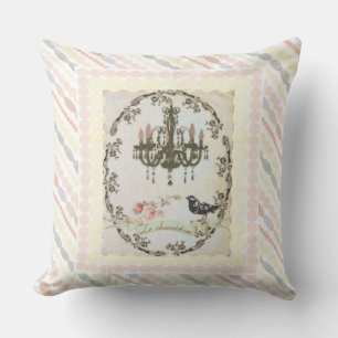 Perlenund Rosenreversible-Kissen "Le Chandelier" Kissen