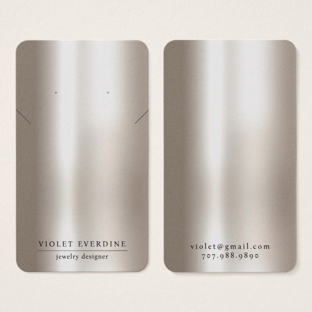 Perleszierende Typografie Earring Necklace Jewele (Vorne & Hinten)