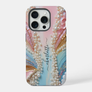Perlglanzlackierte Perlmutt-Schalen iPhone 15 Pro Hülle