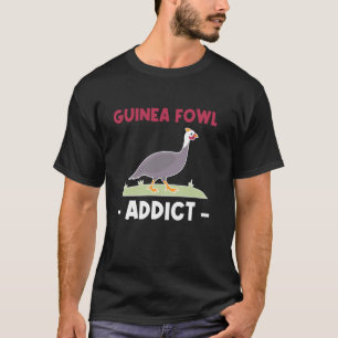 Perlhuhn-Huhn-Vogel-Abhängiger T-Shirt