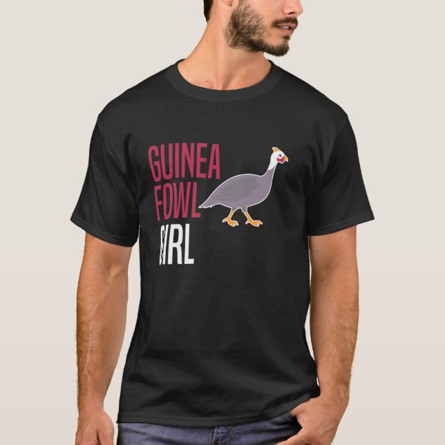 Perlhuhn Huhn Vogel Mädchen T-Shirt (Vorderseite)