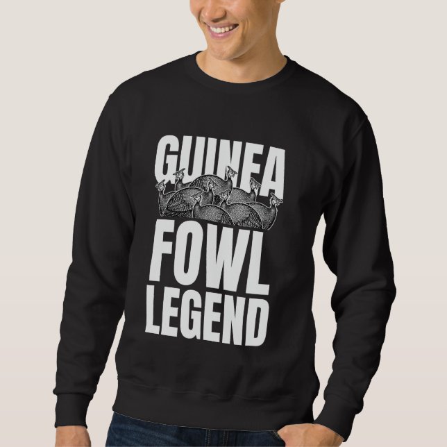 Perlhuhn-Hühner-Vogel-Legende Sweatshirt (Vorderseite)