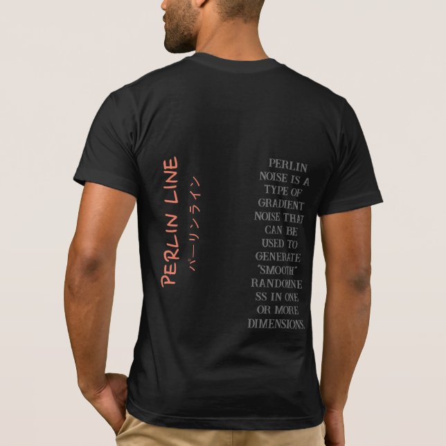 PERLINLINIE - japanisches Design T-Shirt (Rückseite)