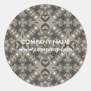 Perljuwelendesigner aus Kristall Runder Aufkleber