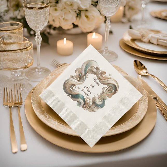 Perlküste Elegante Cocktail Napkins Serviette (Von Creator hochgeladen)
