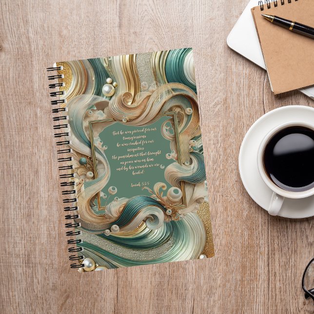 Perlküstenwellen verbringen Zeit mit dem "God Jour Notizbuch (Von Creator hochgeladen)