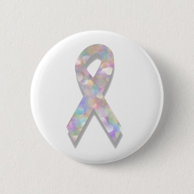 Perlllungenkrebsband Button (Vorderseite)