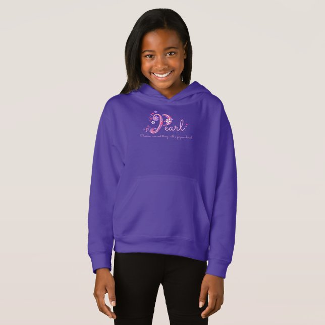 Perlmädchen P Name bedeutet Monogramm Bekleidung T-Shirt (Vorne ganz)