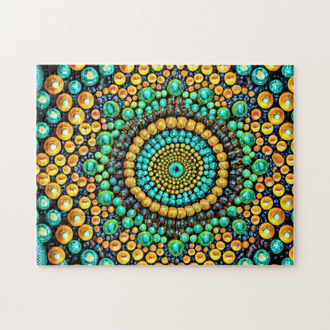 Perlmuster 3 Leichte Hirnkunstpuzzles Foto Puzzle (Horizontal)