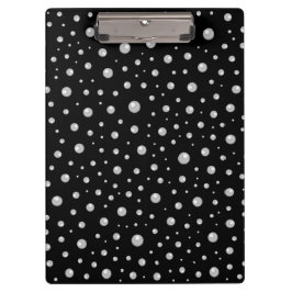 Perlmuster auf schwarzem Hintergrund Klemmbrett