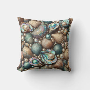 Perlmutt-Abalone-Gold-Austernschale Kissen