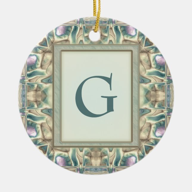Perlmutt Keramikornament (Vorne)