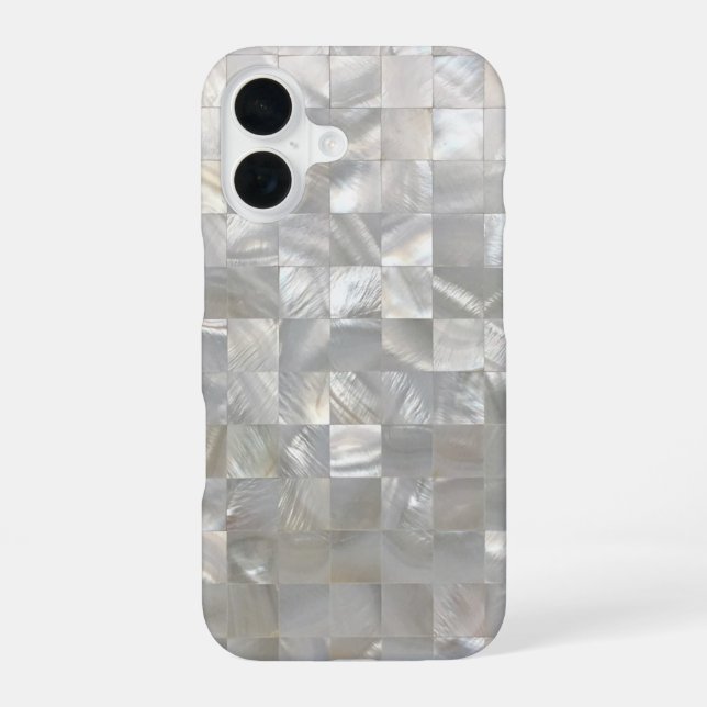 Perlmutt-Muster iPhone 16 Hülle (Rückseite)