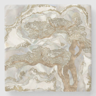 Perlmuttbaum Steinuntersetzer