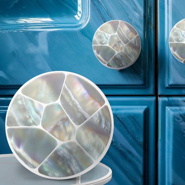 Perlmutter - Voronoi Cells Mosaic Keramikknauf (Von Creator hochgeladen)