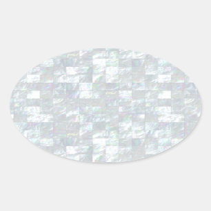 Perlmuttmosaik Ovaler Aufkleber