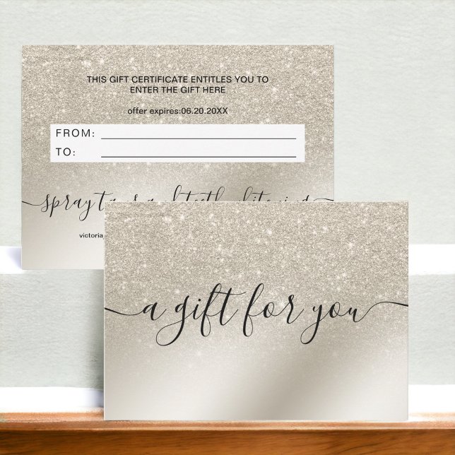 Perlmuttpflanze Glitzer Elfenbein ombre (pearl glitter ivory ombre gold spray tans)