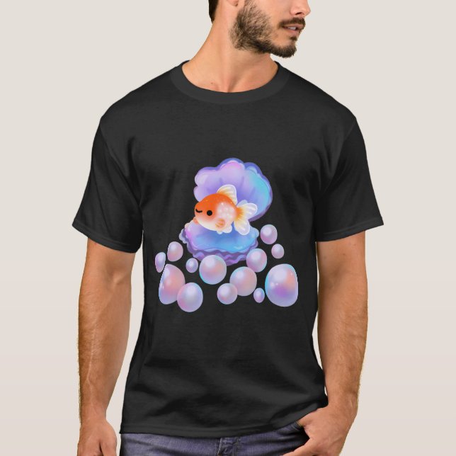 Perlschuppener Goldfisch mit Perlen T-Shirt (Vorderseite)