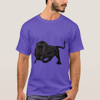 Perlschwarzer Löwe T-Shirt