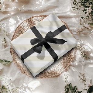 Perlweiße, horizontale Streifen Geschenkpapier