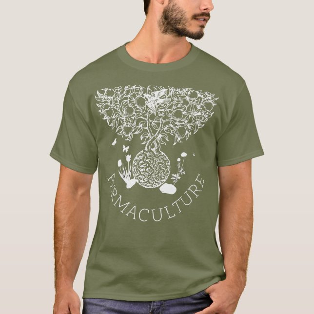 Permaculture Bio Garden Nachhaltig T-Shirt (Vorderseite)