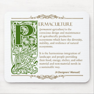 Permaculture - ein Grün u. ein Brown der Mousepad