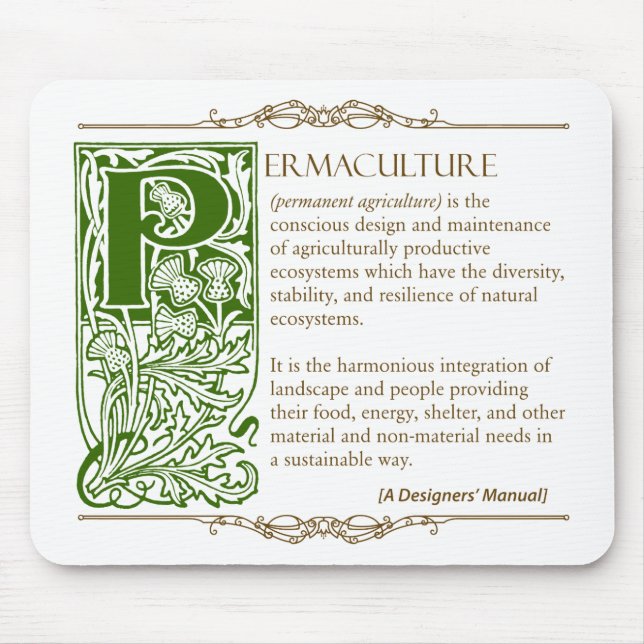 Permaculture - ein Grün u. ein Brown der Mousepad (Vorne)