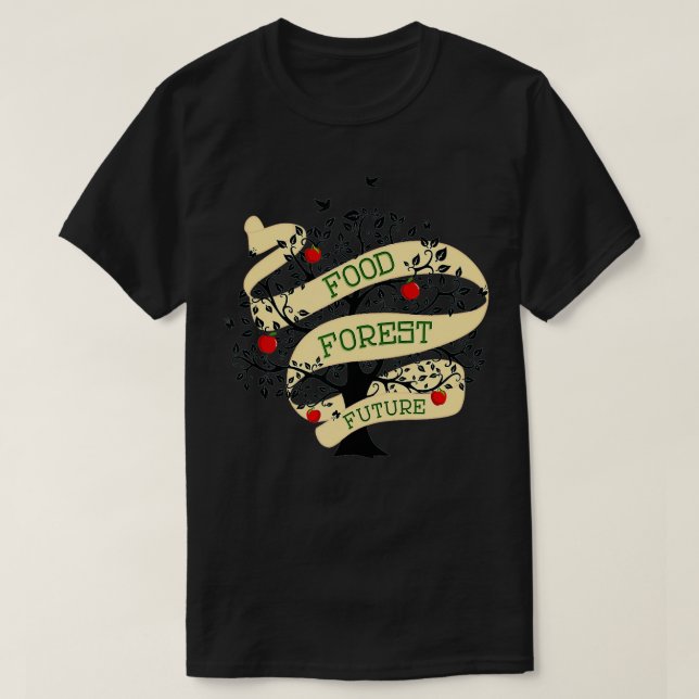 Permaculture Food Forest Orchard Gardene T-Shirt (Design vorne)
