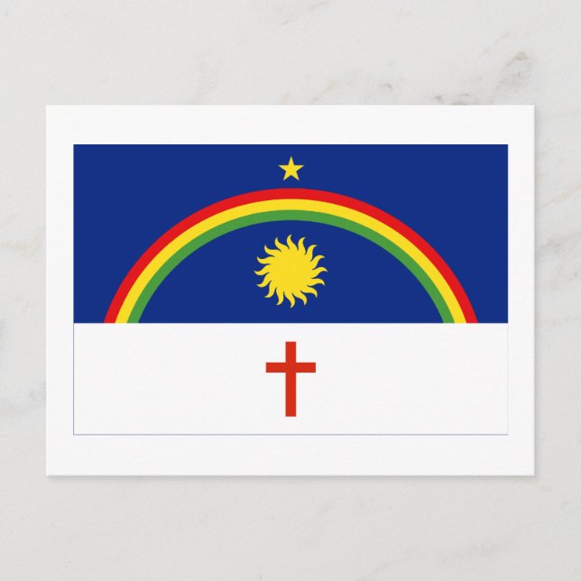 Pernambuco, Flagge Brasiliens Postkarte (Vorderseite)