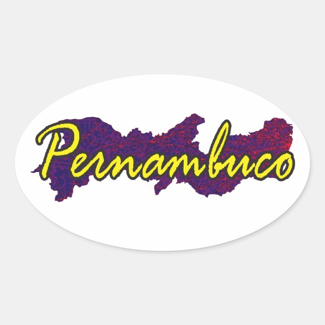Pernambuco Ovaler Aufkleber (Vorderseite)