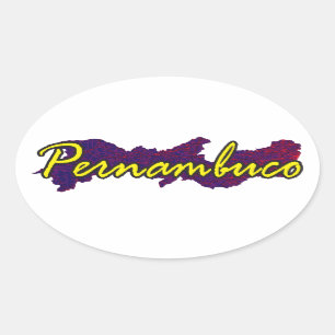 Pernambuco Ovaler Aufkleber