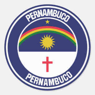 Pernambuco-RundEmblem Runder Aufkleber