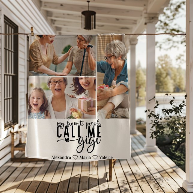 Peronalized 3 Photo Gigi Gift Fleecedecke (Von Creator hochgeladen)