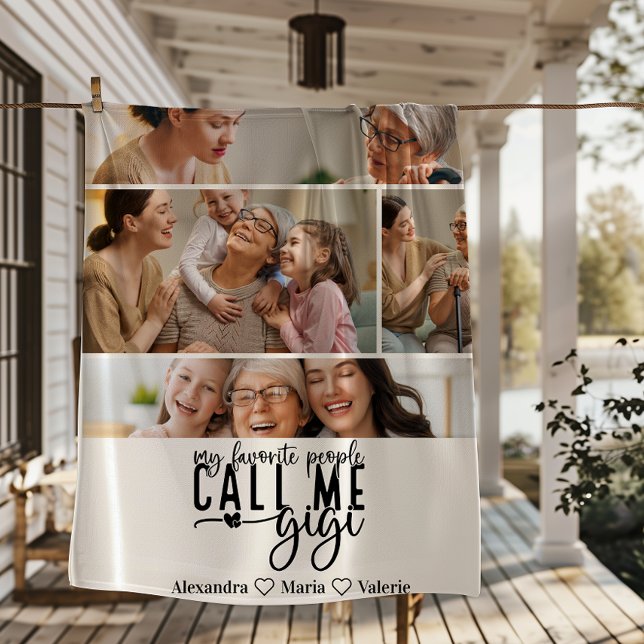 Peronalized 4 Photo Gigi Gift Fleecedecke (Von Creator hochgeladen)