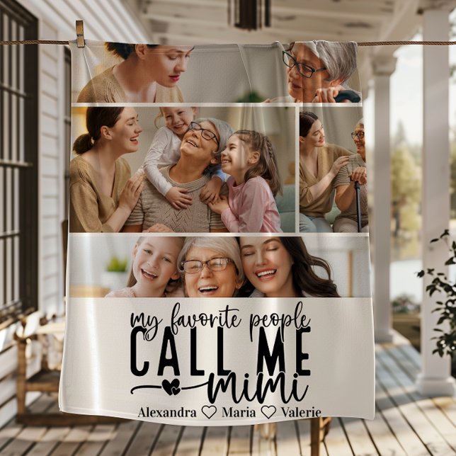 Peronalized 4 Photo Mimi Gift Fleecedecke (Von Creator hochgeladen)