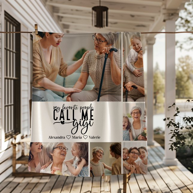 Peronalized 6 Photo Gigi Gift Fleecedecke (Von Creator hochgeladen)