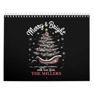 Peronalized Christmas Sleigh Tree Merry & Bright Kalender
