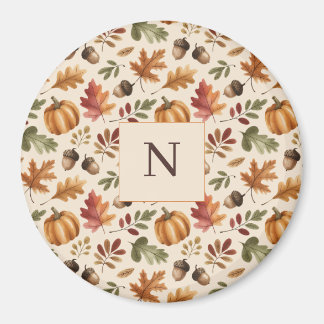 Peronalized Fall Earthy Orange Watercolor-Blätter Magnet