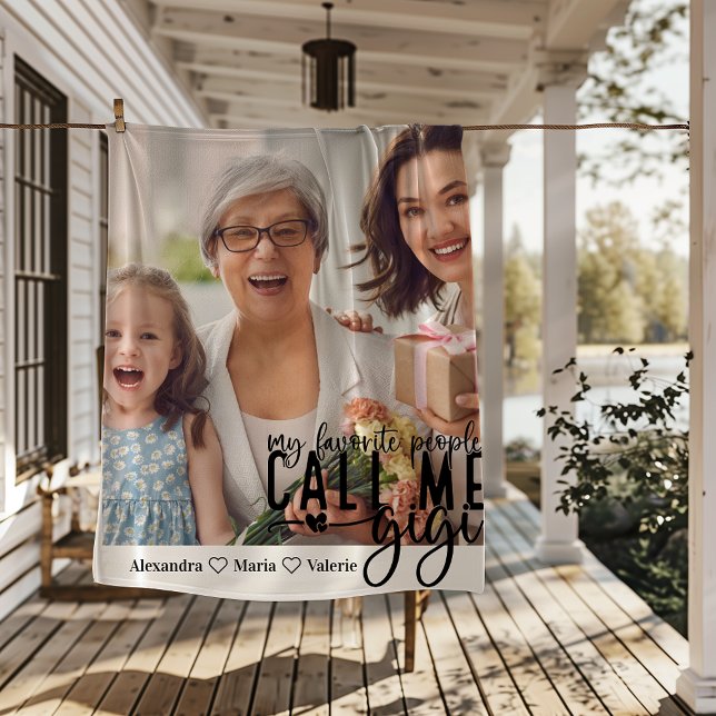 Peronalized Photo My Favorite People Call Me Gigi Fleecedecke (Von Creator hochgeladen)