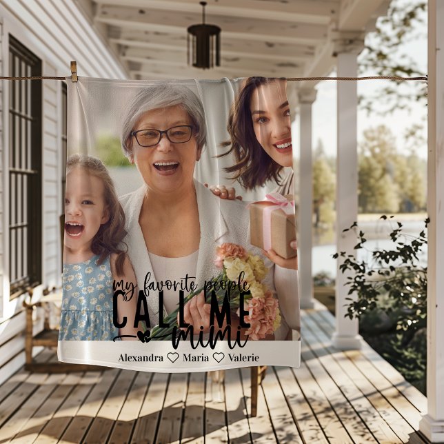 Peronalized Photo My Favorite People Call Me Mimi Fleecedecke (Von Creator hochgeladen)