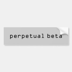Perpetual Beta-Aufkleber, CCCCCC grau Autoaufkleber