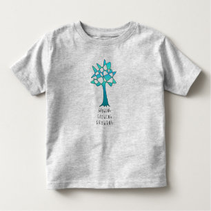 Perpetual Blue Green Tree Art "Growing" Kleinkind T-shirt